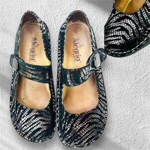 Alegria Loafer Women Paloma Onyx Jungle black Mary Jane EU 37 US 7-7.5 Leather